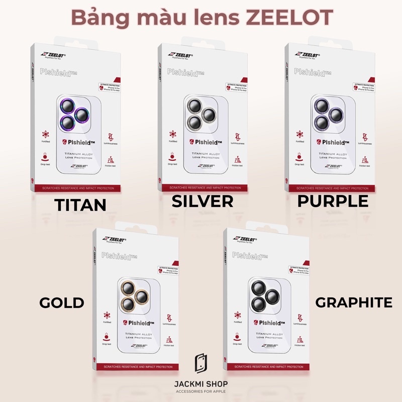Cường lực camera lens Zeelot Sapphire cho điện thoại ip 14 14 plus 14 pro 14 promax