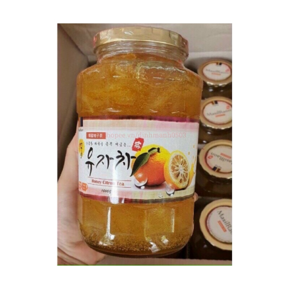 Chanh Mật Ong Hàn Quốc 1kg – Lọ Chanh Đào Vàng Hiệu Quả Tốt Cho Tiêu Hóa, Giảm Cân Nhập Khẩu Hàn Quốc 1Kg