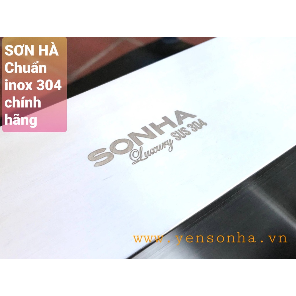 Chậu rửa bát inox Luxury Sơn Hà HM.X.2C.82.2.3