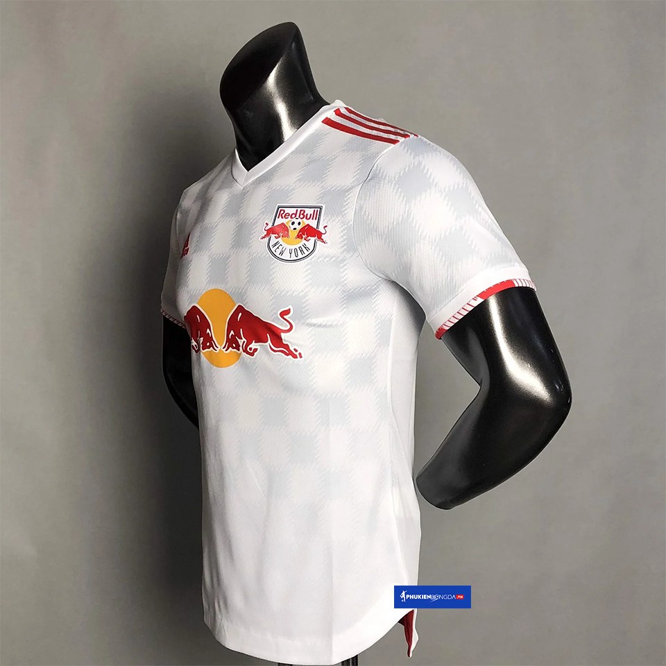 【BodyFit Player】Áo đấu New York Red Bulls trắng 2021-2022 sân nhà, áo NY Red Bulls trắng sân nhà 2022 ❝Thái Lan❞