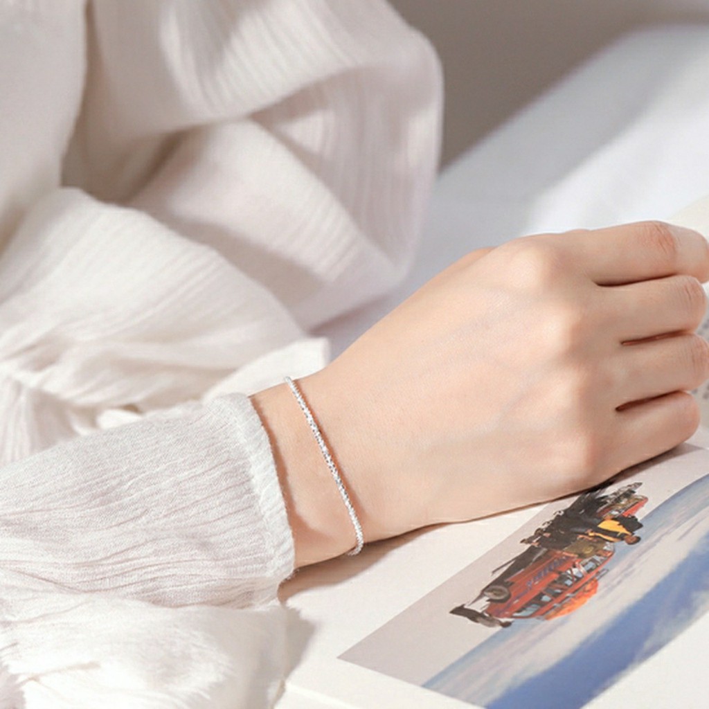 Vòng tay bạc lắc tay bạc trơn tinh tế [vong tay nu](Lắc Tay Xù) | BigBuy360 - bigbuy360.vn