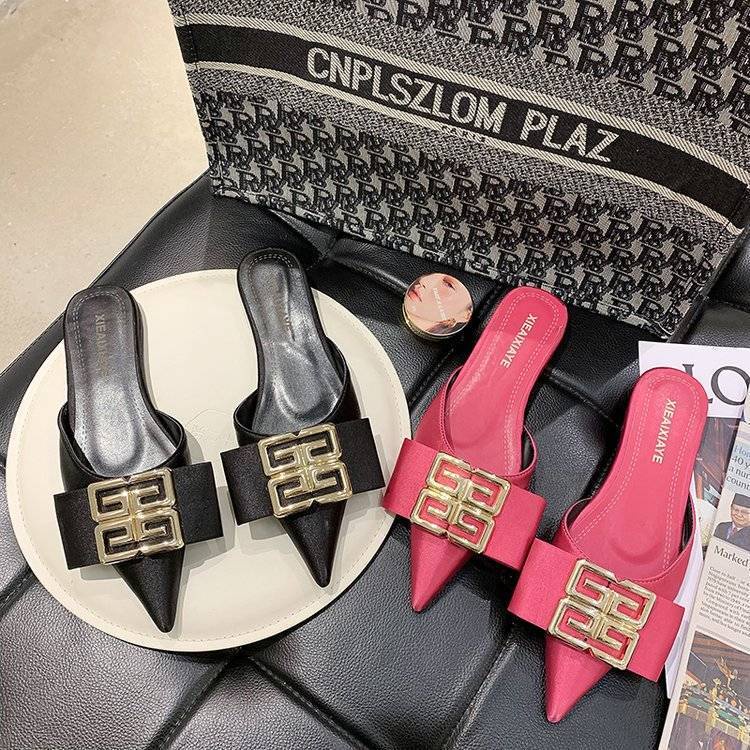 Sandal Mũi Nhọn Đế Bằng Cao Cấp Thời Trang Dành Cho Mùa Thu