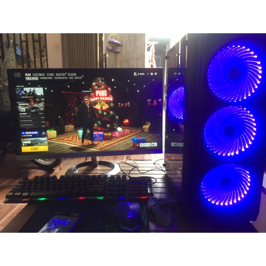Bộ Máy Tính Core I5 Ram16 Chơi Game maxsetting CSGO, PUBG FIFA4, LOL,.. Full Led