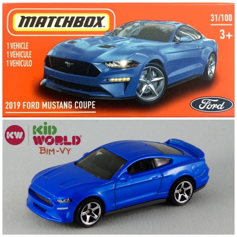 Xe mô hình Matchbox Box 2019 Ford Mustang Coupe 31/100.