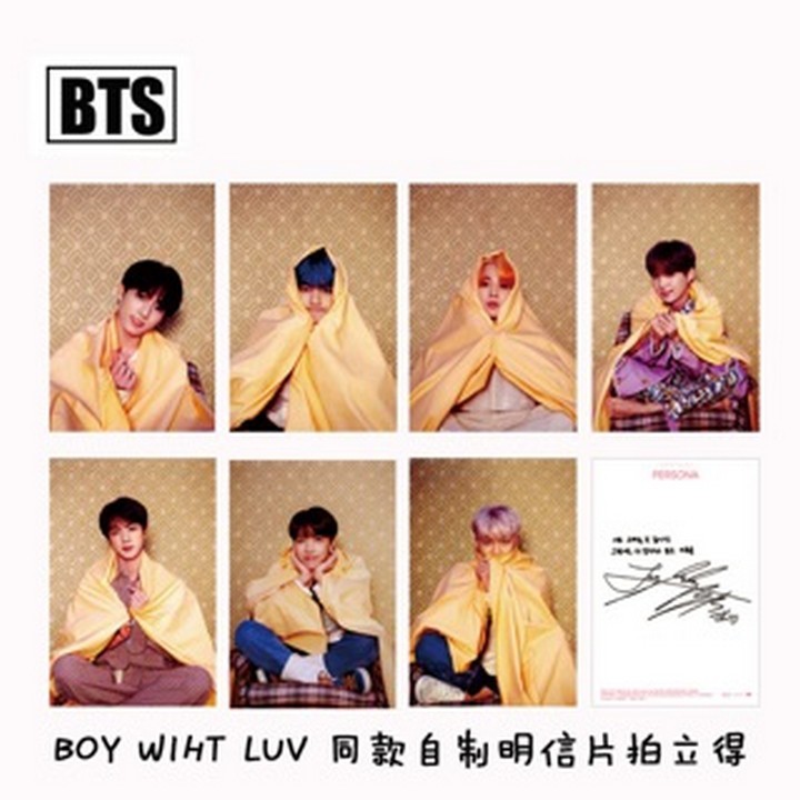 (6 mẫu) Card bts Chữ ký trong ảnh album idol Hàn quốc in hình đẹp