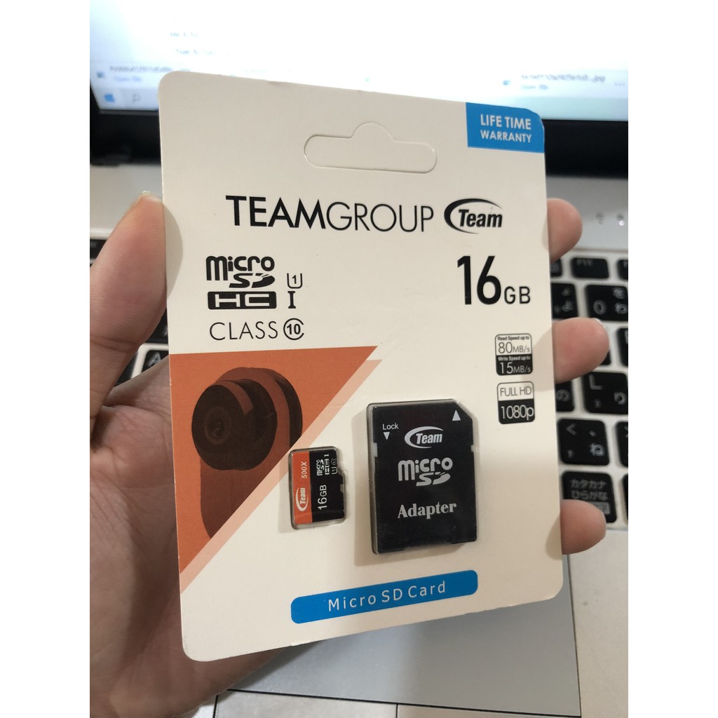 Thẻ nhớ micro SDHC Team 16GB upto 80MB/s 500x (Đen) - Hãng phân phối chính thức