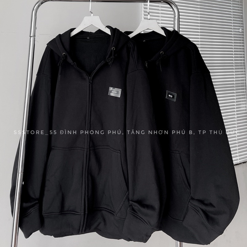 Áo khoác hoodie zip có nón vải nỉ bông tag WZS nhiều màu form rộng unisex nam nữ - SSSTore | BigBuy360 - bigbuy360.vn