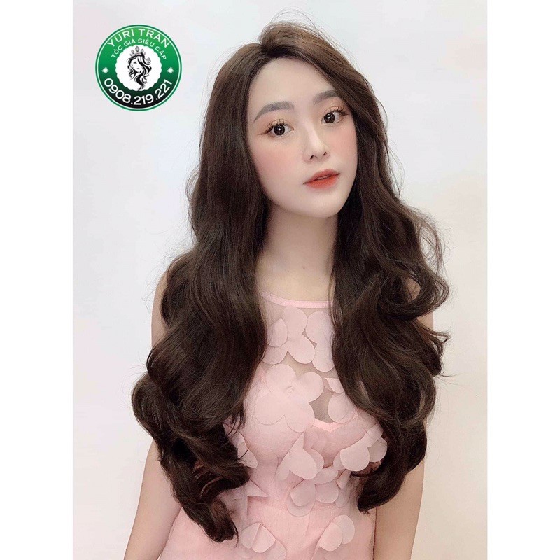 HÀNG THIẾT KẾ LOẠI 1 Tóc giả nữ (Tóc bộ siêu da đầu lace sóng bồng)