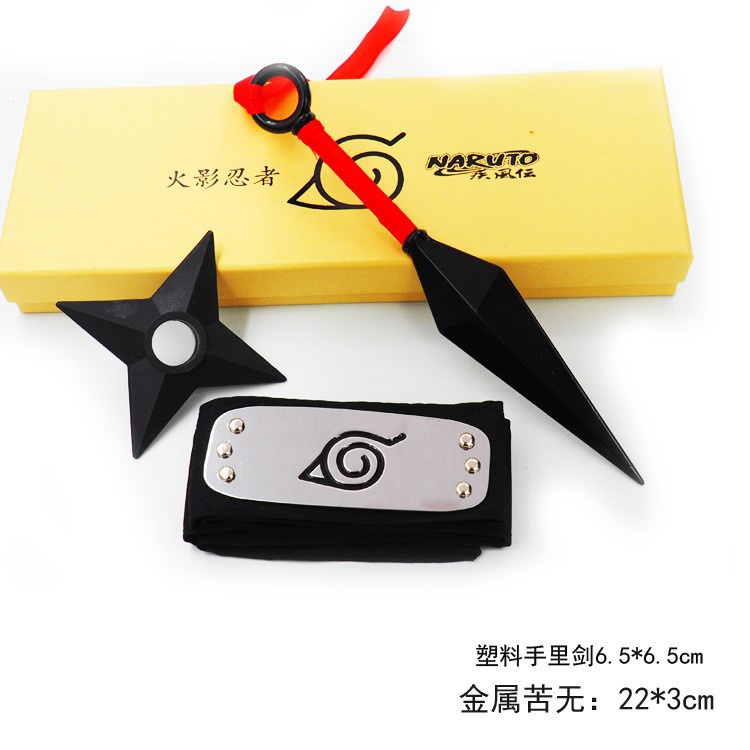 Bộ Ba Chiếc Nhẫn Kim Loại Naruto Shuriken Asma Kuruto