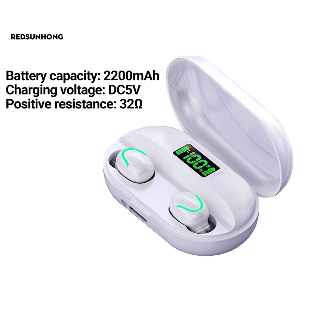 Tai Nghe Nhét Tai Thể Thao Kết Nối Bluetooth 5.0 Không Dây Có Đèn LED Khử Tiếng Ồn Thông Minh