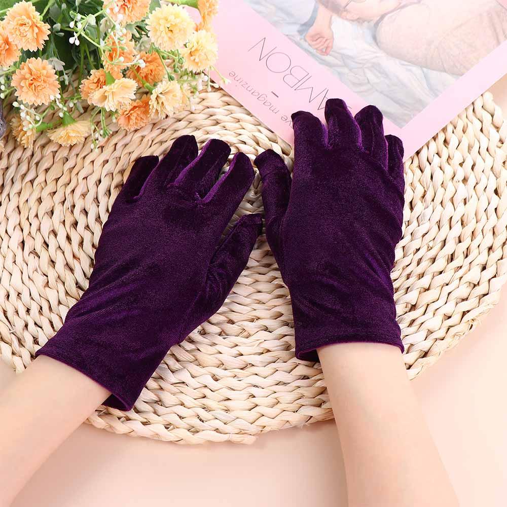 Găng Tay Lái Xe Vải Nhung Ấm Áp Thời Trang Thu Đông Cho Nữ