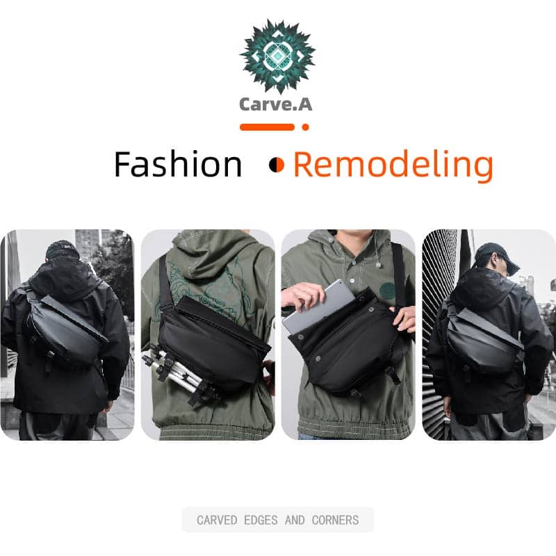Carve.A Store túi đeo ngực túi đựng iPad nhanh chống nước và chống trộm bên hông ba lô túi đeo chéo bên túi bên ba lô túi đeo vai đơn túi đeo vai nam ba lô bên ba lô