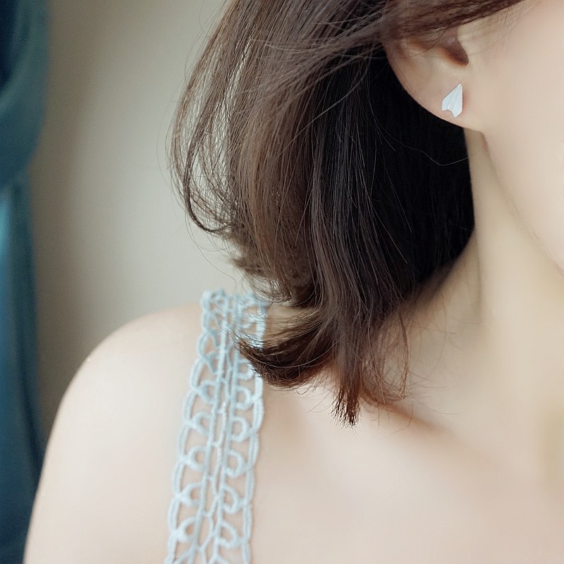 Bông Tai Hình Máy Bay Bằng Sứ Độc Đáo A14 Phong Cách Hàn Quốc Sành Điệu