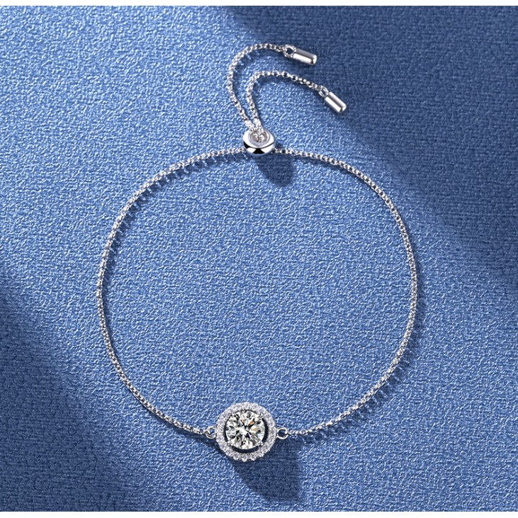 Vòng đeo tay thời trang Vòng đeo tay S925 Bạc cao Carbon Diamond Bracelet cho phụ nữ