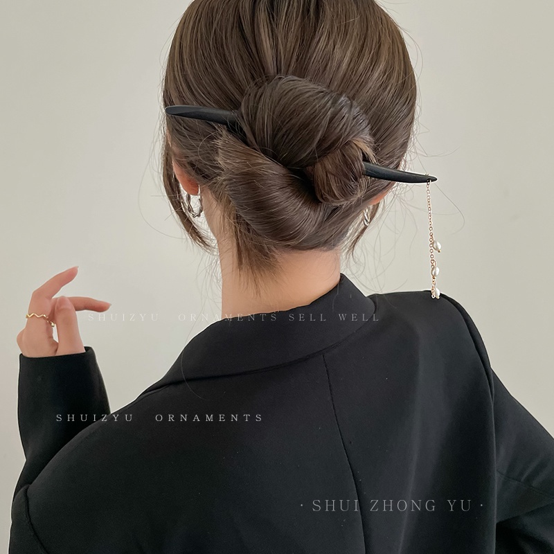 Kẹp Tóc Đính Bóng Lông Hình Chữ U Đơn Giản Và Hiện Đại Chất Lượng Cao