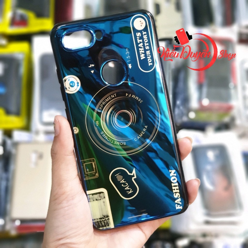 Ốp lưng Xiaomi Mi 8 Lite hình máy ảnh kèm giá đỡ và dây đeo