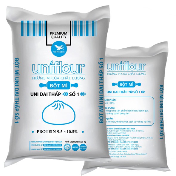 bột mì  dai thấp Uniflour đủ loại  25kg