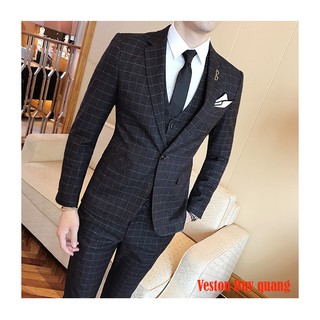 Veston Caro Đen Thời Trang Cao Cấp