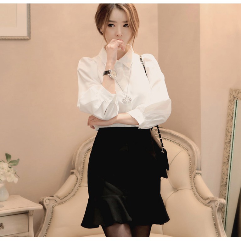 [SALE] Áo Sơ Mi Nữ tay bồng thời trang Xuu Design ? Áo Kiểu Nữ đẹp ? SMK12