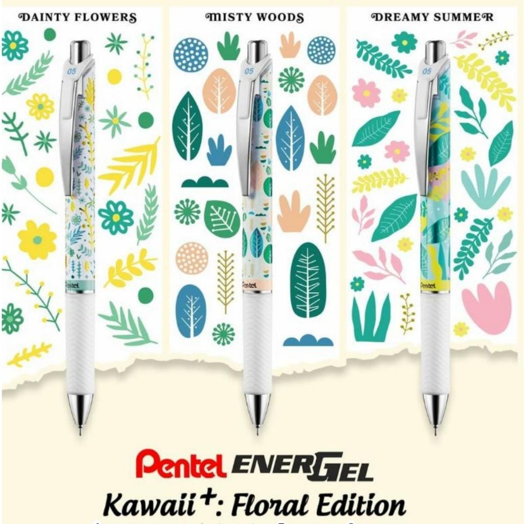 Bút gel Pentel energel Kawaii BLN75KW, viết mực xanh nét bút 0.5mm- ruột thay thế