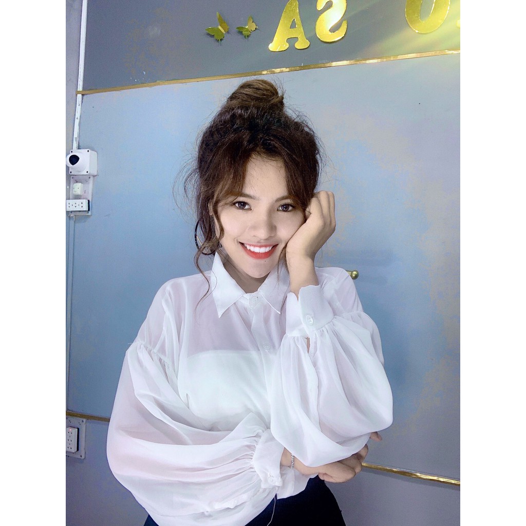 Áo Sơ Mi Voan𝑭𝑹𝑬𝑬𝑺𝑯𝑰𝑷Áo Khoác Váy-LY STORE