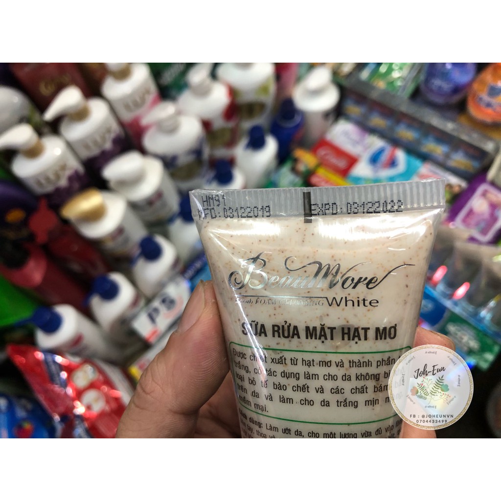 SỮA RỬA MẶT HẠT MƠ BEAUMORE 120g