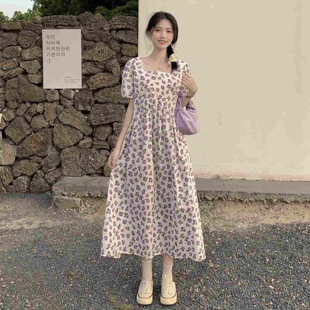 Váy Đầm Hoa Dáng Baby Doll Bánh Bèo Sang Chảnh Nữ Tính Phong Cách Hàn Quốc Cao Cấp DOLL | BigBuy360 - bigbuy360.vn