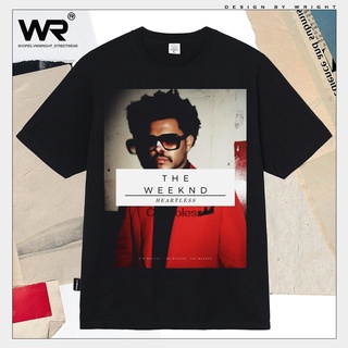 Áo thun Wright the Weeknd heartless phong cách retro form rộng cổ tròn