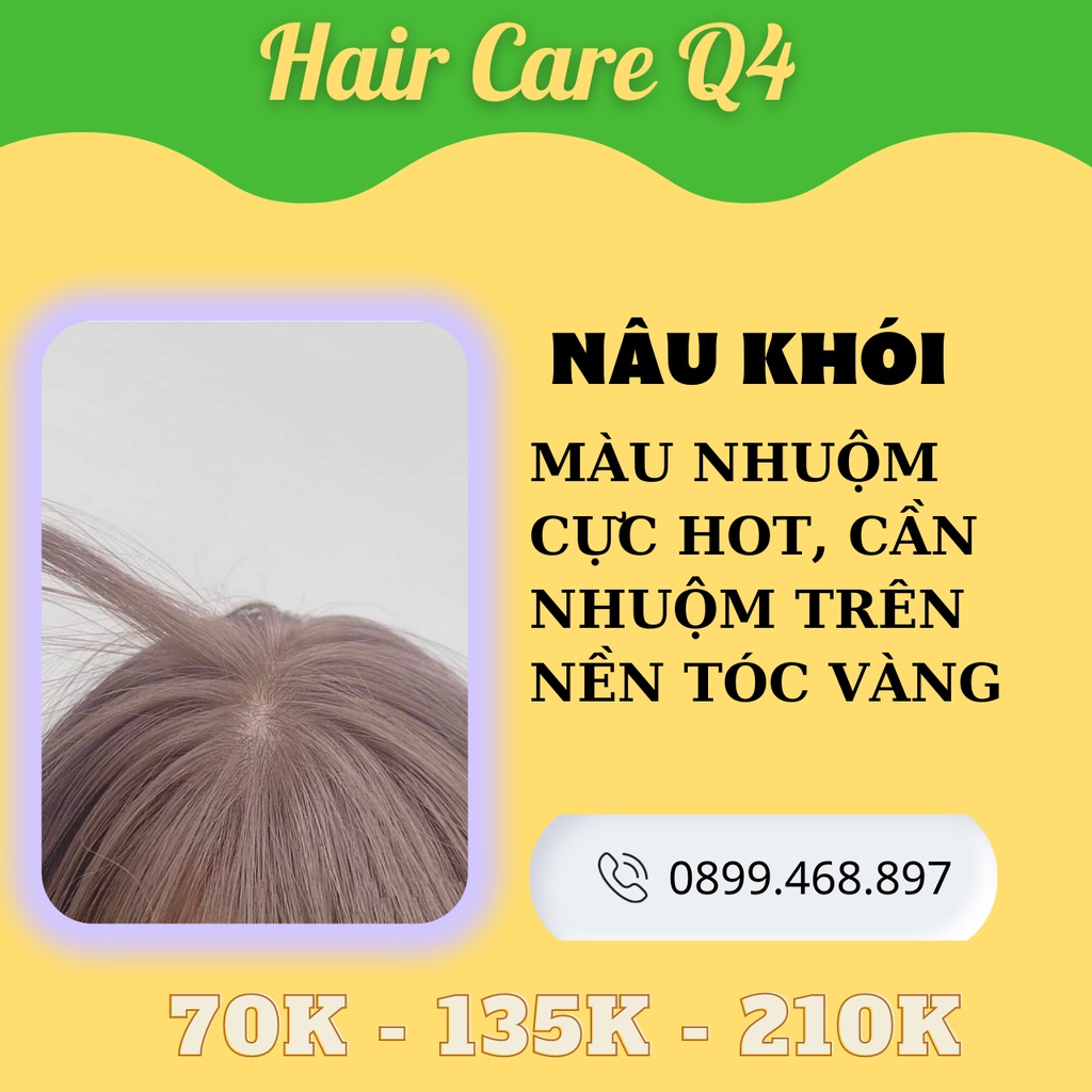 Thuốc nhuộm tóc nâu tây ánh khói, nâu sương mù, nhuộm màu khói ghi, nhuộm xám trầm không tẩy tóc - Hair Care Q4