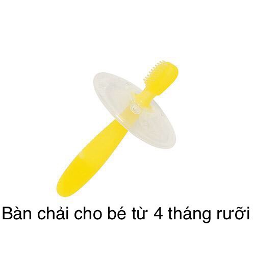 BỘ 3 BÀN CHẢI TẬP ĐÁNH RĂNG CHO BÉ THEO TỪNG ĐỘ TUỔI PIGEON (4.5 THÁNG -9 THÁNG -1 TUỔI), bộ bàn chải tập đánh răng sữa