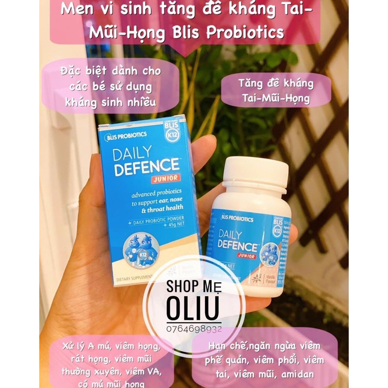 Men mũi họng Blis Probiotics hương vani date 08/2024