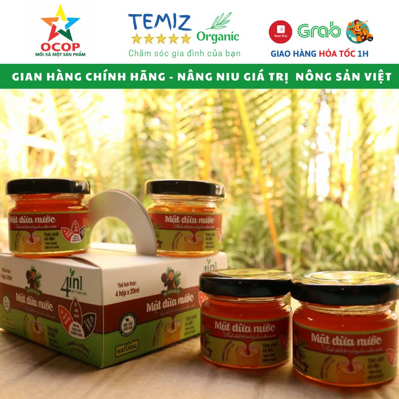 Mật Dừa Nước Ông Sáu Cô Đặc 100% Organic, đặc sản Cần Giờ, thải độc tố, thay mật mía, mật ong, đường ăn kiêng