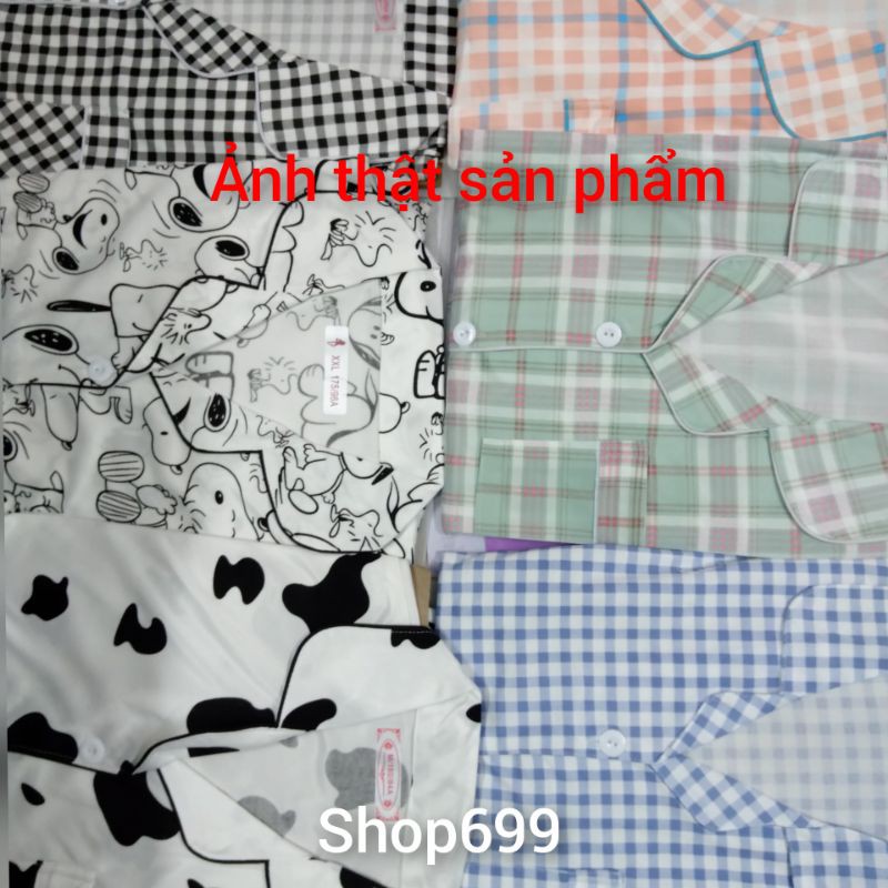 BỘ PIJAMA DÀI TAY KẺ CARO PHONG CÁCH HÀN QUỐC