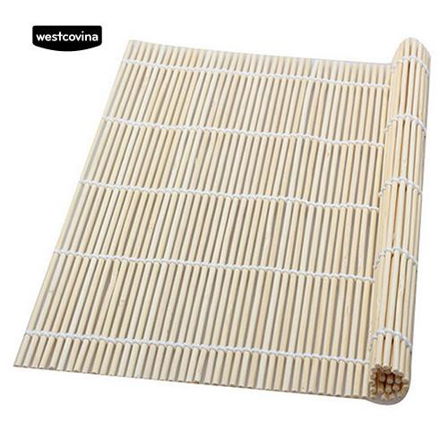 Home Sushi Rolling Maker Bamboo Material Roller DIY Mat with Rice Paddle