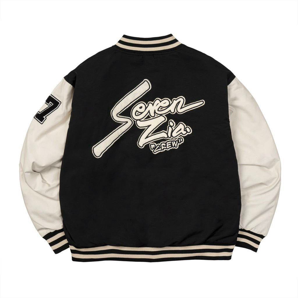 Áo Khoác Bomer Varsity Chất Da Lộn Thêu Cao Cấp Form Rộng Unisex 2 Màu