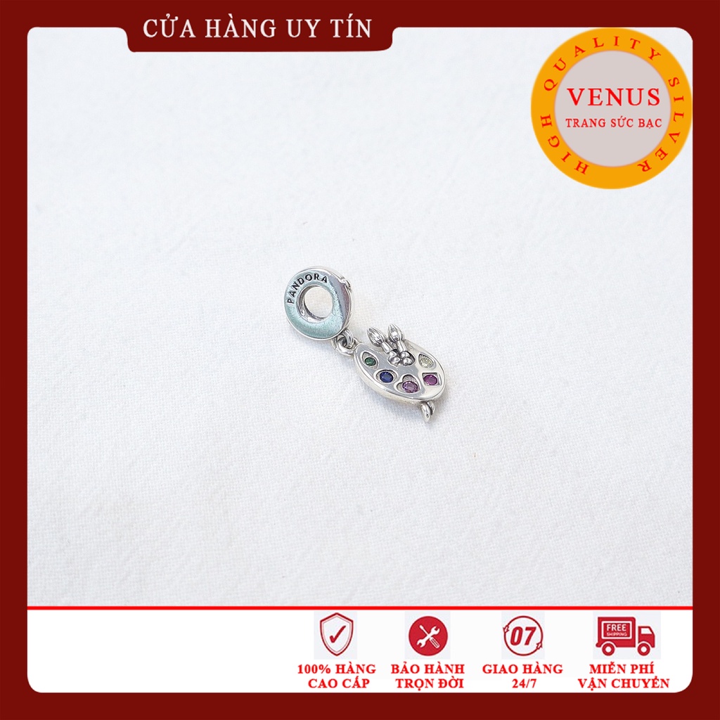 [Charm bạc 925 cao cấp] Charm treo bảng màu vẽ tranh- Mã sản phẩm VENUSBM