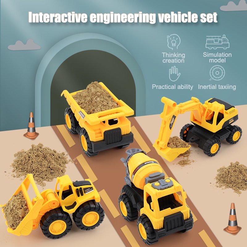 Mô hình đồ chơi xe công trình ZHAN QI TOYS nhiều mẫu tùy chọn cho bé