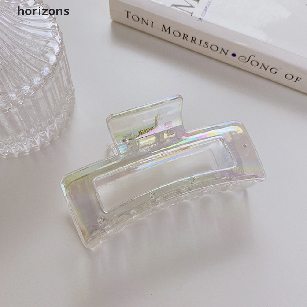 Kẹp Tóc Càng Cua Bằng Acrylic Màu Sắc Retro Pháp