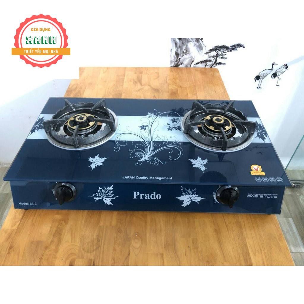 Bếp Ga Đôi Kính Kiềng Gang Tiết Kiệm GAS PRADO bảo hành 24 tháng