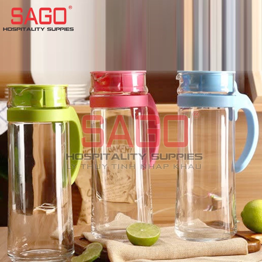 Bình Nước Thủy Tinh Ocean Patio Pitcher 1265ml | Tùy Chọn Màu , Nhập Khẩu Thái Lan