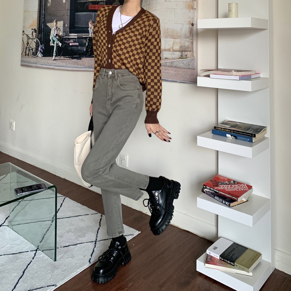  Quần denim lưng cao xẻ tà cá tính cho nữ 46545 | BigBuy360 - bigbuy360.vn