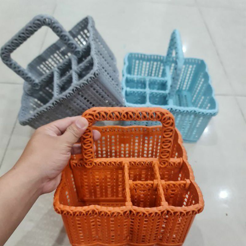 Giỏ nhựa đựng đồ nail  tận gốc  rổ nhựa xách tay PVC loại 1 cao cấp siêu bền xinh nhỏ gọn tiện lợi để dụng cụ làm móng