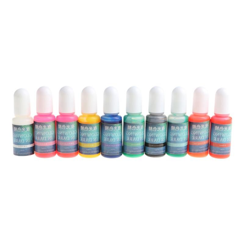 Set 10 Lọ Màu Dạ Quang Dùng Làm Đồ Trang Sức Thủ Công
