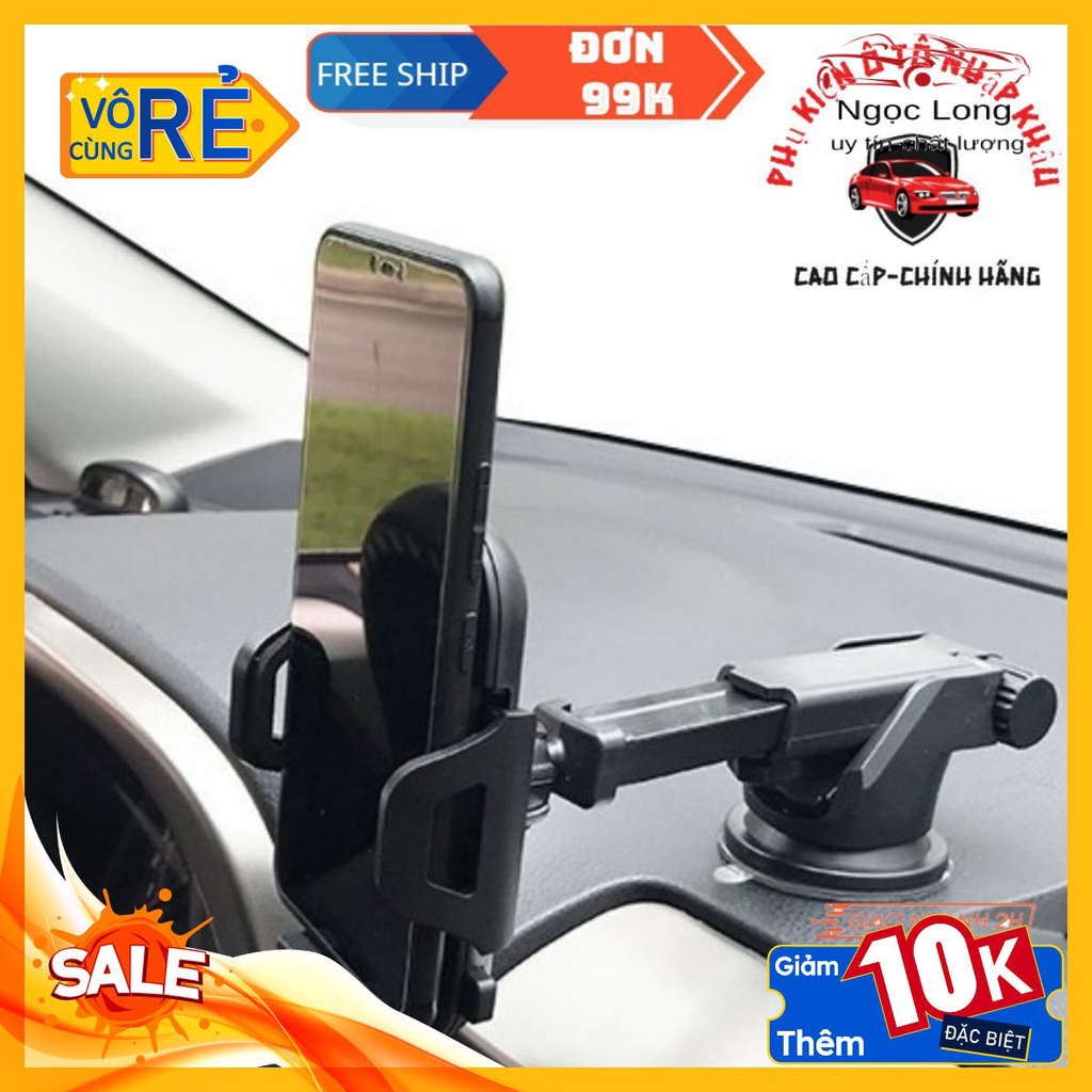 Giá đỡ điện thoại đa năng trên ô tô (2 trong 1) Để trên taplo + kính lái hàng cao cấp
