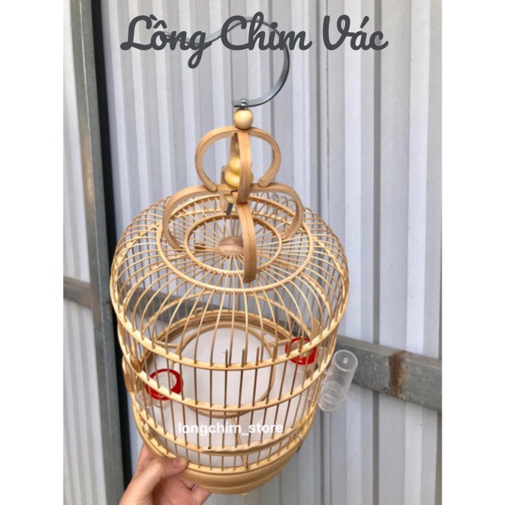 LỒNG KHUYÊN LÙN TRƠN 2 Loại Trắng và Xử Lý cao 28cm - Lồng Chim Vác