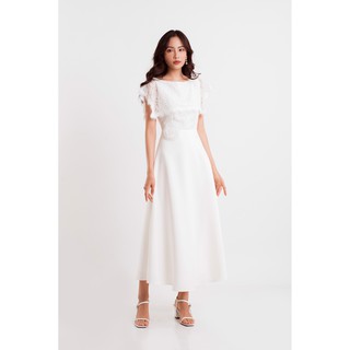 ĐẦM PHỐI REN ĐÍNH NƠ - D1114