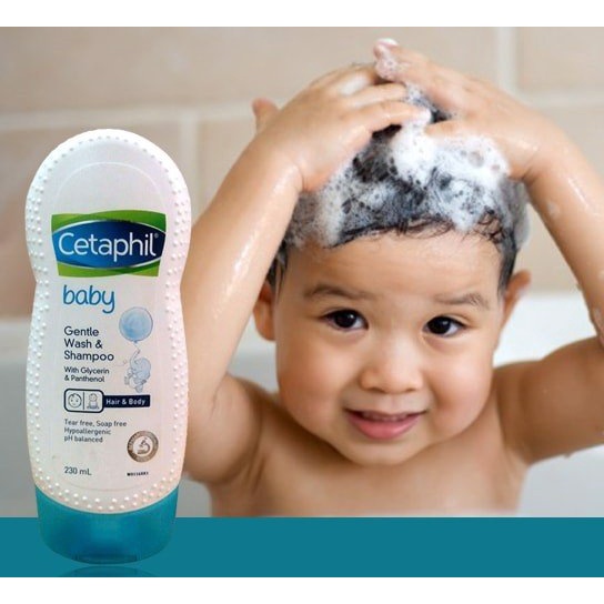 Sữa tắm gội toàn thân Cetaphil Baby Gentle Wash And Sampoo 230ml không cay mắt bé