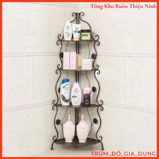Kệ góc sắt đa năng 4 tầng hoa văn