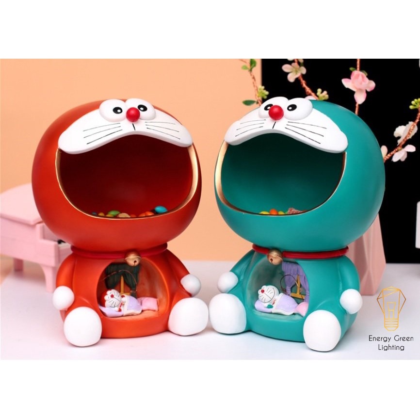 Đèn Ngủ Trang Trí Hình Doraemon Energy Green Lighting Kiêm Đựng Chìa Khoá Bánh Kẹo Phụ Kiện 4 Mẫu Khác Nhau