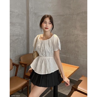 [RÁCH STORE] Áo kiểu bo vai bo eo tay xoè